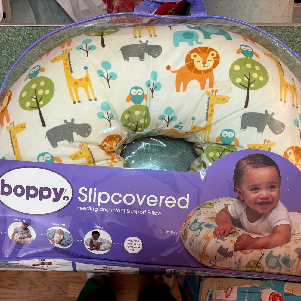 Boppy Pillow - Slipcovered and Extra Slipcover included!